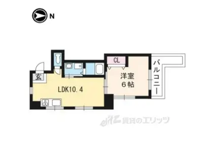 コスモ室町(1LDK/4階)の間取り写真
