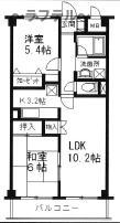 タカーラハーヴェスト弐番館(2LDK/3階)の間取り写真