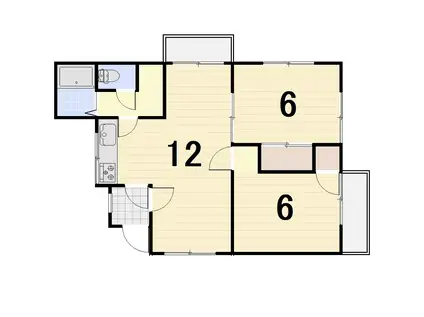 ファーマランド F2(2LDK/2階)の間取り写真
