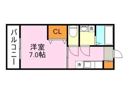 甲南ハイツ(1K/5階)の間取り写真