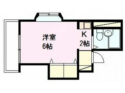 伊藤ビル(ワンルーム/3階)の間取り写真