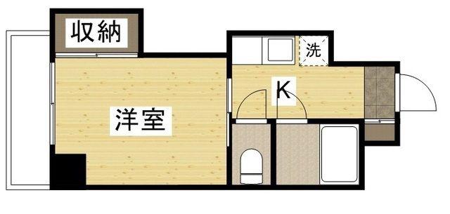 呉セントラルタワー(1K/5階)の間取り写真