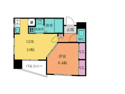 PIAGET(1LDK/2階)の間取り写真