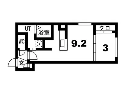 OLIVE(1LDK/3階)の間取り写真