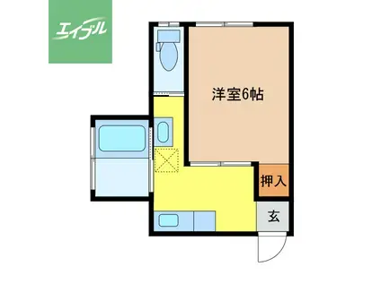 ファボリート西小島(1K/2階)の間取り写真