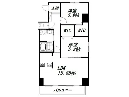 MSドリームX(2LDK/2階)の間取り写真