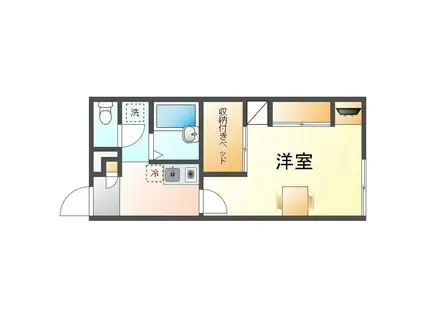 レオパレスKS(1K/1階)の間取り写真