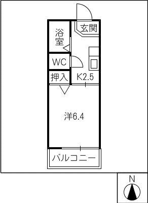 IS VILLA(1K/2階)の間取り写真