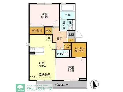 ラティーダ(2LDK/2階)の間取り写真