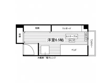 学生会館ユニハーモニー藤が丘(ワンルーム/3階)の間取り写真