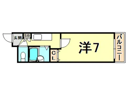 吉田ビル(1K/3階)の間取り写真