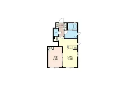 マ・モール弘明寺II(1LDK/1階)の間取り写真