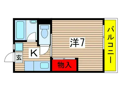 メゾンルミエール(1K/2階)の間取り写真