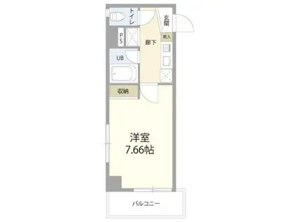 ASKAビル(1K/3階)の間取り写真