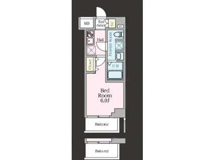 HYS TODA MAXIV(1K/4階)の間取り写真