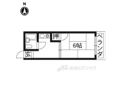 サニーライフ東向日(1K/2階)の間取り写真