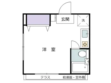 WINGVILLAGE白山(ワンルーム/1階)の間取り写真