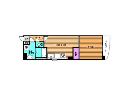 シャンテ上北沢(1LDK/3階)の間取り写真