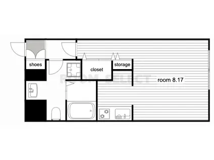 BRANCHE桜山III(1K/3階)の間取り写真