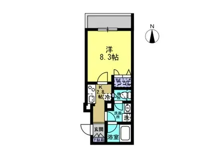 シャーメゾン・プリュネ(1K/3階)の間取り写真