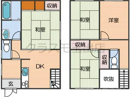 山口ビル(4DK/2階)の間取り写真