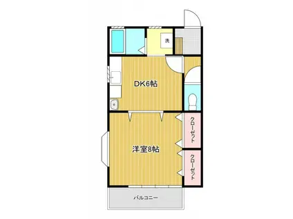 サンプロムナード(1DK/2階)の間取り写真