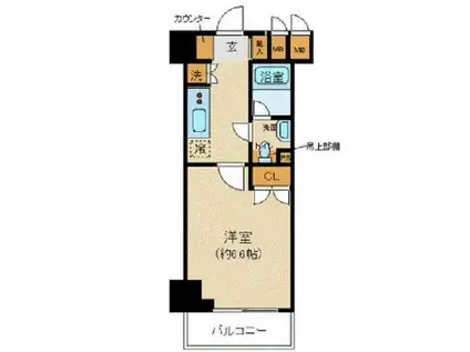 パレステュディオ麹町(1K/5階)の間取り写真