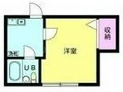 グリーンハイツII(1K/1階)の間取り写真