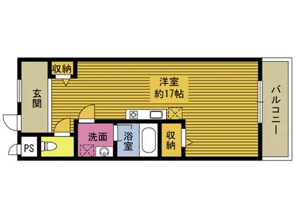 REGINA賀来(ワンルーム/1階)の間取り写真