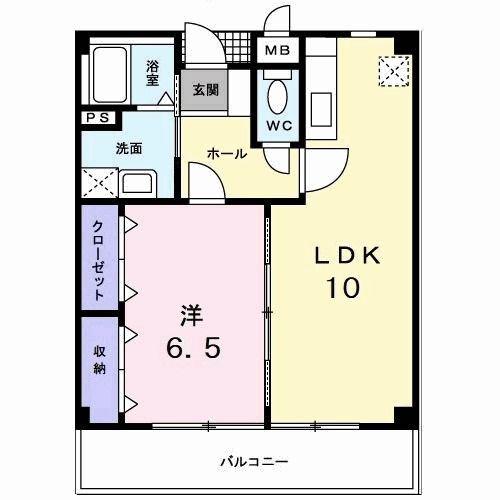 レジデンス・ノンノサン(1LDK/1階)の間取り写真