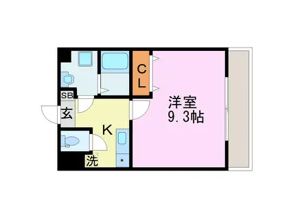 ルーチェ・ソラーレ(1K/2階)の間取り写真