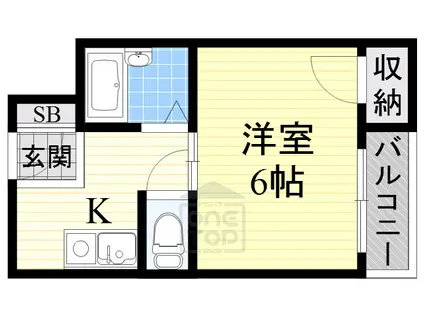 第2メゾンいずみ(1K/1階)の間取り写真