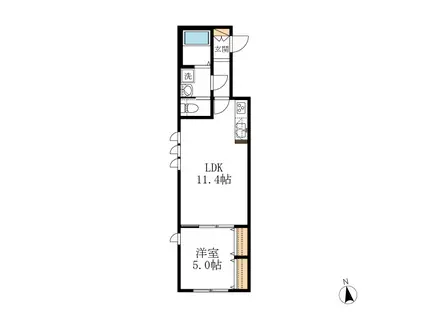 ANGERS DEUX アンジェドゥ(1LDK/1階)の間取り写真