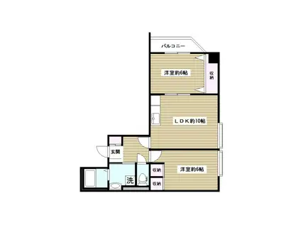 ロイヤルコーポ高島平(2LDK/3階)の間取り写真