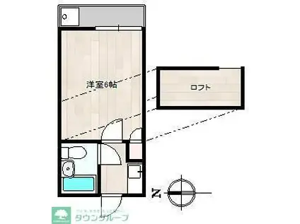 ネコパレス235(1K/2階)の間取り写真