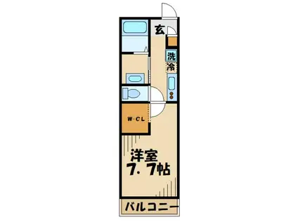 サンシャイン登戸(1K/1階)の間取り写真