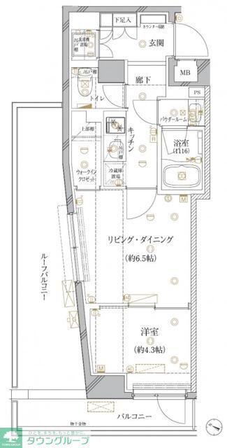 クレイシア板橋志村(2K/4階)の間取り写真