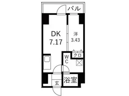 TRADIS森下 TRADIS森下(1DK/7階)の間取り写真