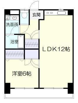 ピープルタウン(1LDK/4階)の間取り写真