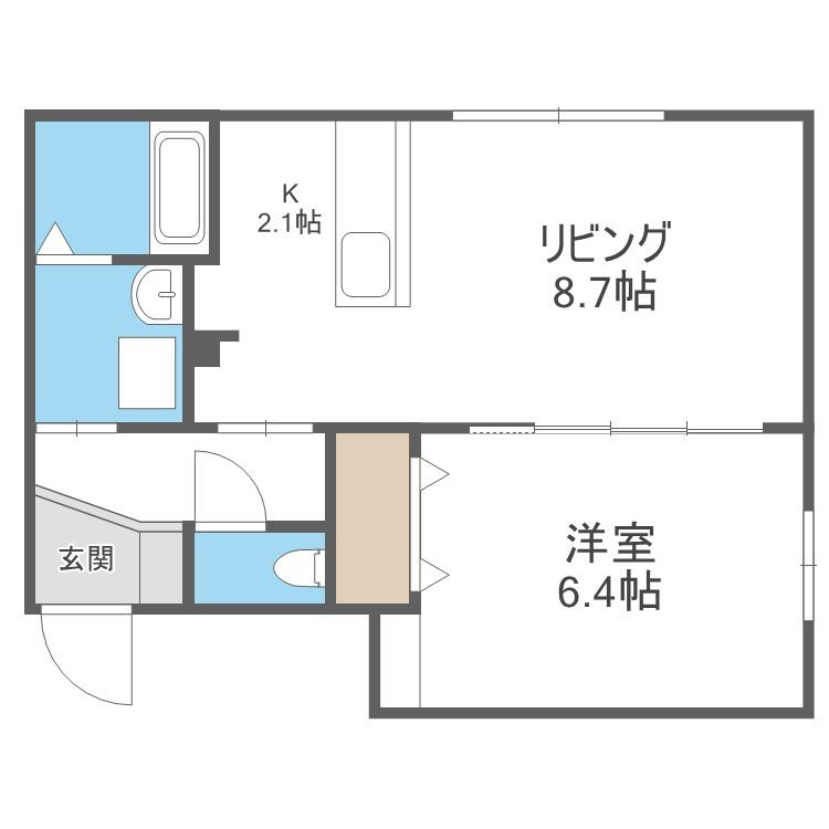 MARUYAMA RH HILLS(1LDK/1階)の間取り写真