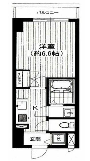 ミレニエ恵比寿(1K/5階)の間取り写真
