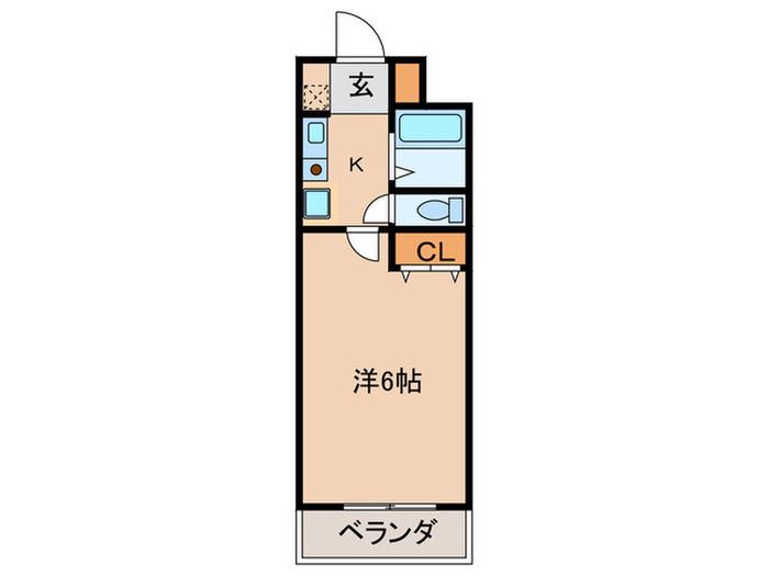 REGAL COURT塚口(1K/4階)の間取り写真