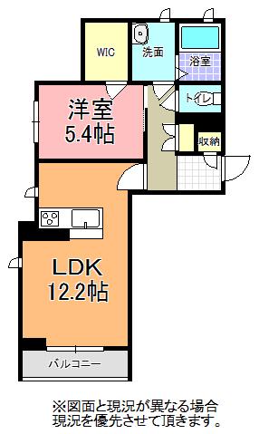 ラ・メール(1LDK/2階)の間取り写真