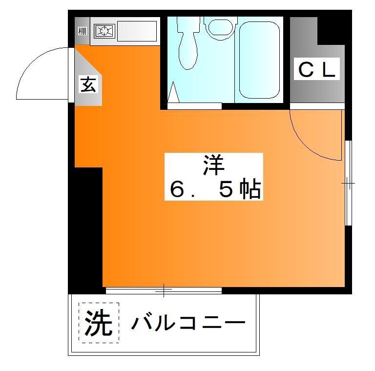 チェリーハイツ(ワンルーム/3階)の間取り写真