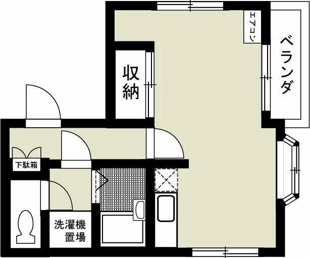 ヒルサイド千駄木(ワンルーム/1階)の間取り写真