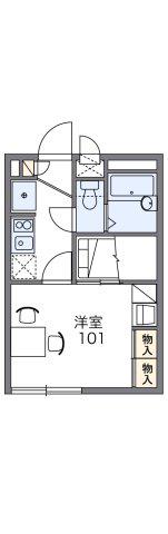 レオパレス351STREET(1K/1階)の間取り写真