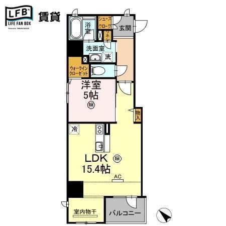 セントラルコートU(1LDK/8階)の間取り写真