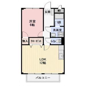 サープラスひまわり(1LDK/2階)の間取り写真
