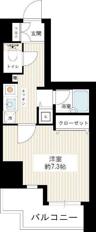 レイシス大山ー山手通(1K/12階)の間取り写真