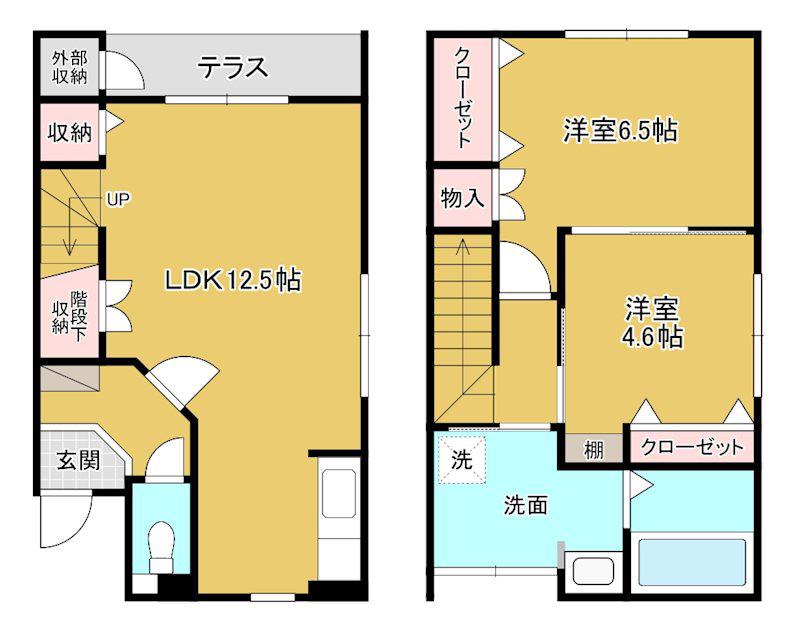 アトラスII(2LDK/1階)の間取り写真